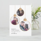 Gold Photo Collage Carte famille de Noël (Debout devant)