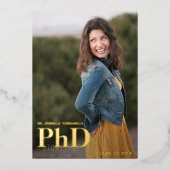 Gold Photo Faire-part de doctorat (Recto)