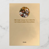 Gold Photo-kerstfeest Folie Feestdagenkaart (Achterkant)