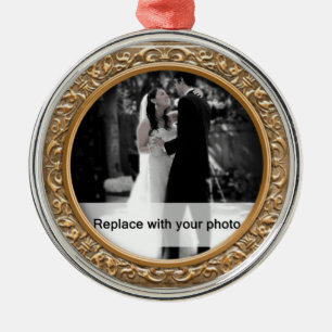 Gold Photo Lijst kerstversiering Metalen Ornament