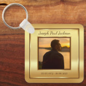 Gold Photo Memorial Sleutelhanger (Voorkant)