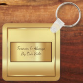 Gold Photo Memorial Sleutelhanger (Achterkant)