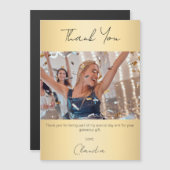 Gold photo merci carte magnétique (Devant / Derrière)
