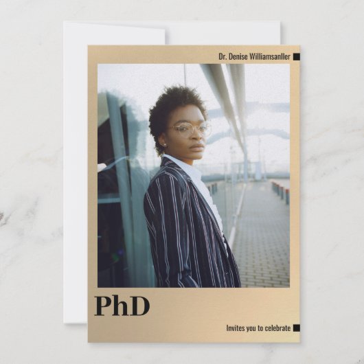 Gold Photo PhD-Afstuderen Kaart (Voorkant)