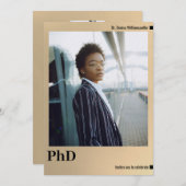 Gold Photo PhD-Afstuderen Kaart (Voorkant / Achterkant)