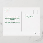 Gold Pine Tree 3 Fotocollage Kerstmis Folie Feestdagen Briefkaart (Achterkant)