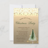 Gold Pine Tree (gemerkte zakelijke kerstfeest) Kaart (Voorkant)