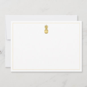 Gold Pineappel Note Card Notitiekaartje