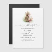 Gold Pineapple Elegant Bewaar de datum (Voorkant / Achterkant)
