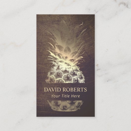  Gold Pineapple Event Planning Catering Visitekaartje (Voorkant)