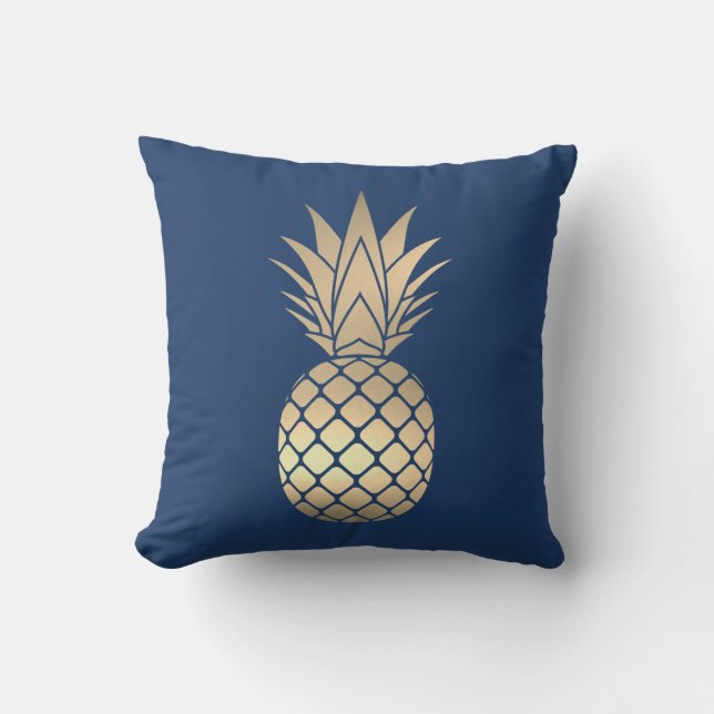 Gold Pineapple Lumbar Pillow Kussen (Voorkant)