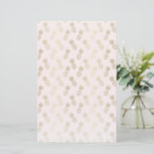 Gold Pineapple Pattern Briefpapier (Staand voorkant)