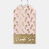 Gold Pineapple Pattern Cadeaulabel (Achterkant)