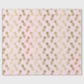 Gold Pineapple Pattern Cadeaupapier (Vlak)