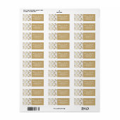 Gold Pineapple Pattern Etiket (Full Sheet)
