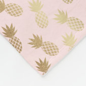 Gold Pineapple Pattern Fleece Deken (Hoek)