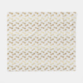 Gold Pineapple Pattern Fleece Deken (Voorkant (Horizontaal))