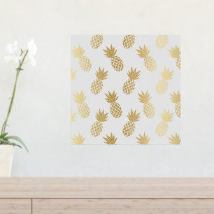 Gold Pineapple Pattern Folie Afdrukken