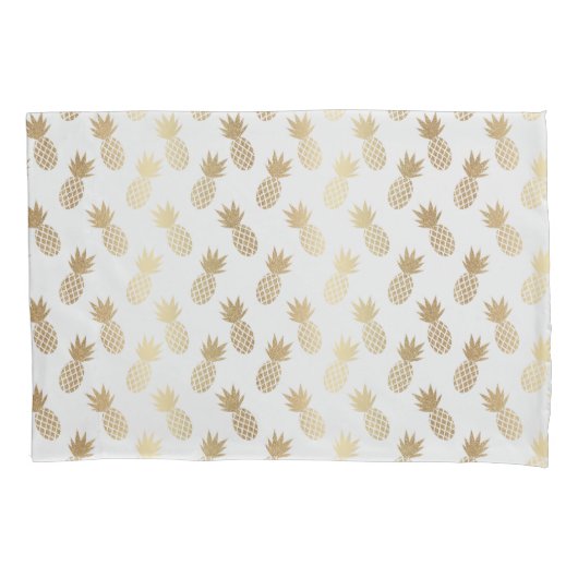 Gold Pineapple Pattern Kussensloop (Voorkant)