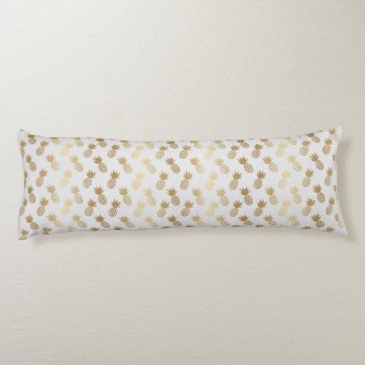 Gold Pineapple Pattern Lichaamskussen (Achterkant)