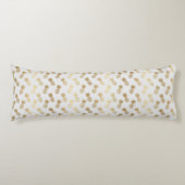 Gold Pineapple Pattern Lichaamskussen (Voorkant)
