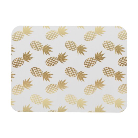 Gold Pineapple Pattern Magneet (Horizontaal)