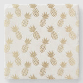 Gold Pineapple Pattern Stenen Onderzetter (Voorkant)