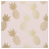 Gold Pineapple Pattern Stof (Close Up)