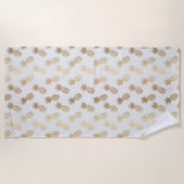 Gold Pineapple Pattern Strandlaken (Voorkant)