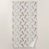 Gold Pineapple Pattern Strandlaken (Voorkant)