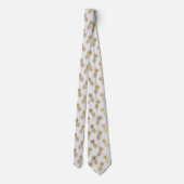 Gold Pineapple Pattern Stropdas (Achterkant)