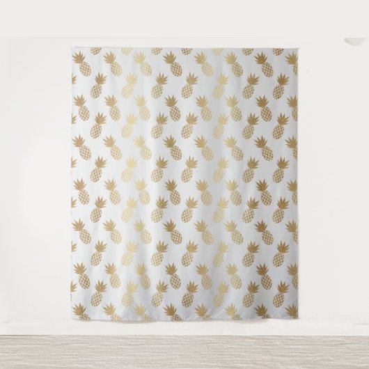 Gold Pineapple Pattern Wandkleed (Voorkant)