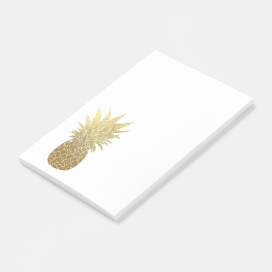 Gold Pineapple Post-it-laptop Post-it® Notes (Schuin)