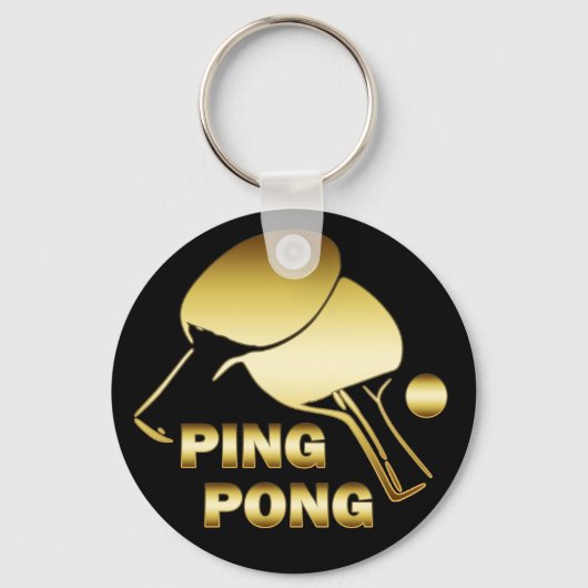GOLD PING PONG SLEUTELHANGER (Voorkant)