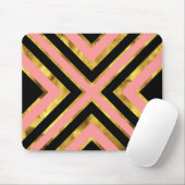 Gold Pink Black Geometric Muismat (Met muis)