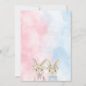 Gold Pink Blue Yellow Easter Egg Hunt & Brunch Inv Kaart (Achterkant)