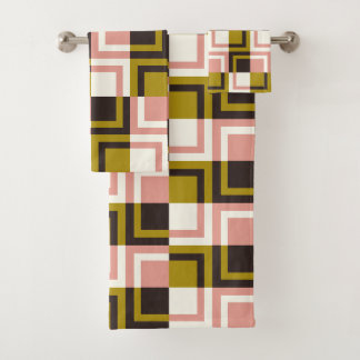 Gold Pink Chocolade Ivory Pset Bad Handdoek