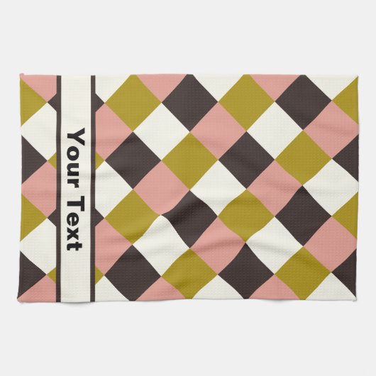 Gold Pink Chocolate Ivory Pset - op maat Theedoek (Horizontaal)