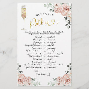 Gold Pink Dusty Roos Soiree zou ze liever een spel