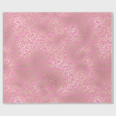 Gold Pink Glam Leopard Print Cadeaupapier (Vlak)