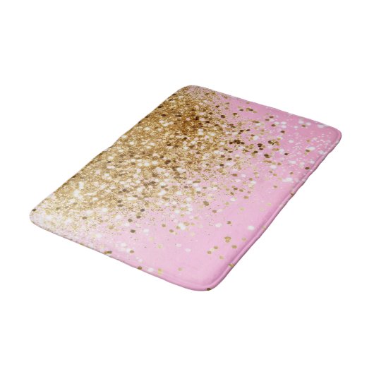 Gold Pink Glitter #1 Badmat (Gekanteld)