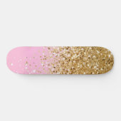 Gold Pink Glitter #1 Skateboard (Horizontaal)