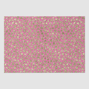 Gold Pink Glitz Leopard Print Tissuepapier