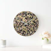 Gold Pink Green Black Camouflage Patroon afdrukken Grote Klok (Huis)