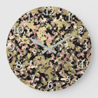 Gold Pink Green Black Camouflage Patroon afdrukken