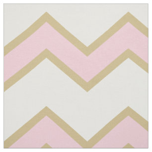 Gold Pink Large Chevron Baby Girl Stof