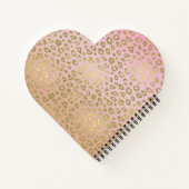 Gold Pink Leopard Print Notitieboek (Achterkant)