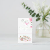 Gold Pink White Pumpkin Baby Diaper Raffle Game Visitekaartje (Staand voorkant)
