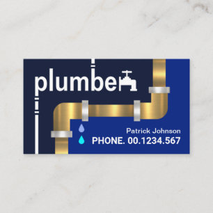 Gold Pipes Creative Plumber Signage Visitekaartje