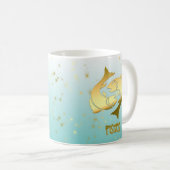 Gold Pisces Ombre Zodiac Astrology Horoscope Sign Koffiemok (Voorkant rechts)